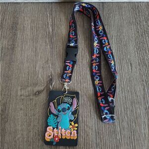 Disney’s Unisex Stitch Lanyard with Badge